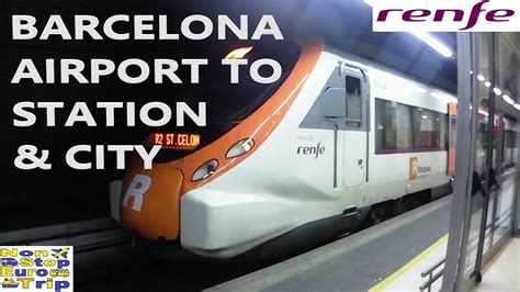 barcelona airport train to city